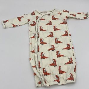 Organic cotton fox baby bunting sleeper bag 0-6m